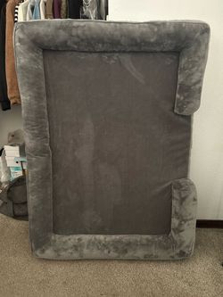 New Large Gray Dog Bed with Bolster Sides