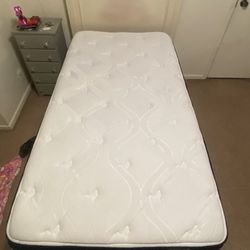 Twin Bed Frame And Therapedic Mattress 