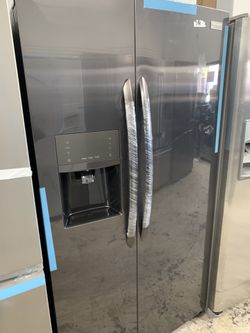 Frigidaire gallery side by side in dark stainless new 2019