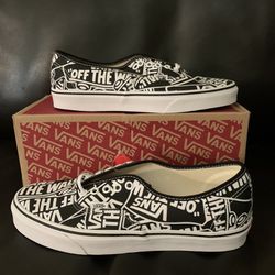 Vans Lace Up Men’s 10.5 New In Box Black And White Never Worn 