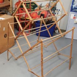  Vintage Large Wooden Folding Drying Rack / Clothes/pasta 