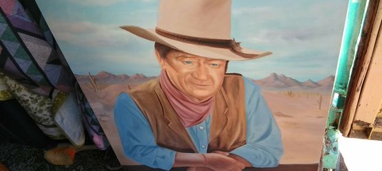 John Wayne oil painting