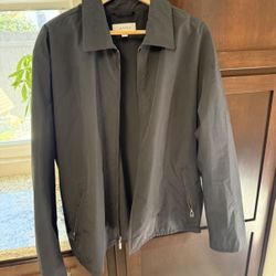 Men's Classic Calvin Klein Midweight Stand Collar Black Jacket XL NEW