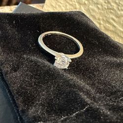 Stackable Diamond Ring- .5 Carat, 14k White Gold