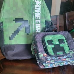 Minecraft Backpack And Luch Bag