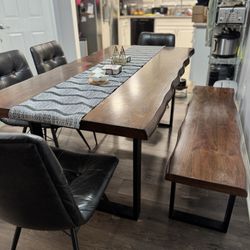 Scott Brothers Furniture Dinning Table Chairs & Bench