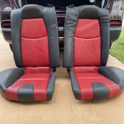 2004-2008 Mazda RX8 Rear Seat Assembly Black & Red Leather OEM