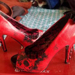 Red And Black Heel