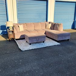 Sectional Sofa + Ottoman + Storage FREE DELIVERY