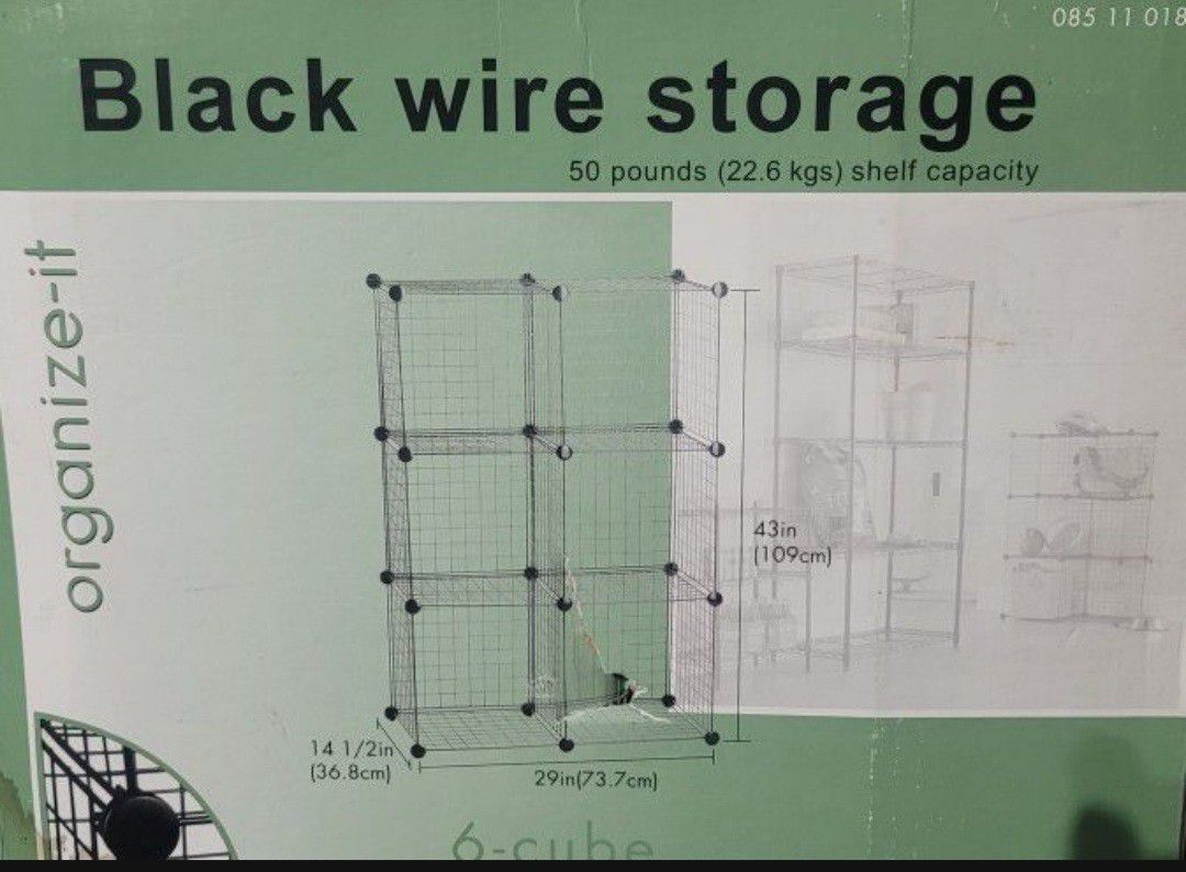 Black Storage Shelving Unit