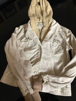 Tan hoodie coat