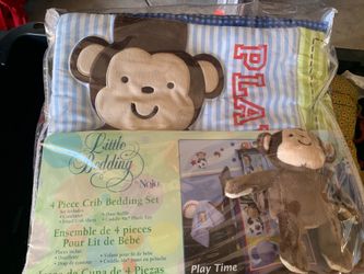 New Nojo Little Bedding 4 Pc Crib Set