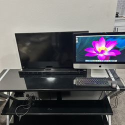 Tv .. And Glass Stand Tv And Pc 