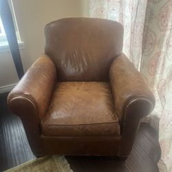 Chair, crate and barrel Real Leather