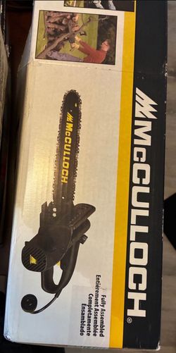 McCulloch Electric Chainsaw, Open Box, Unused,