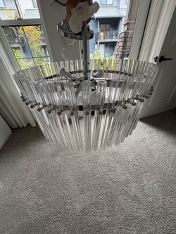 A new, very beautiful chandelier. It will suit any room