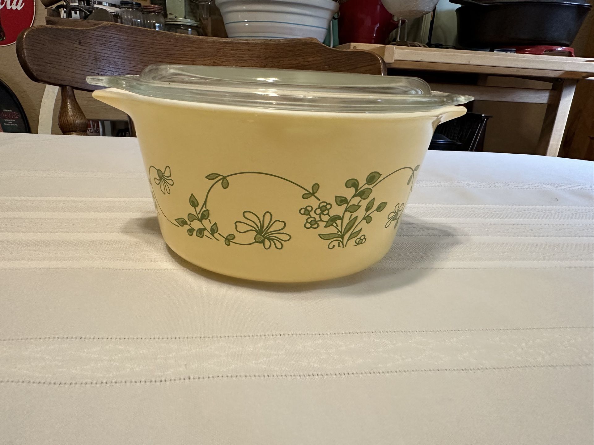 Vintage  Pyrex # 473 Shenandoah  Pattern Casserole Dish 