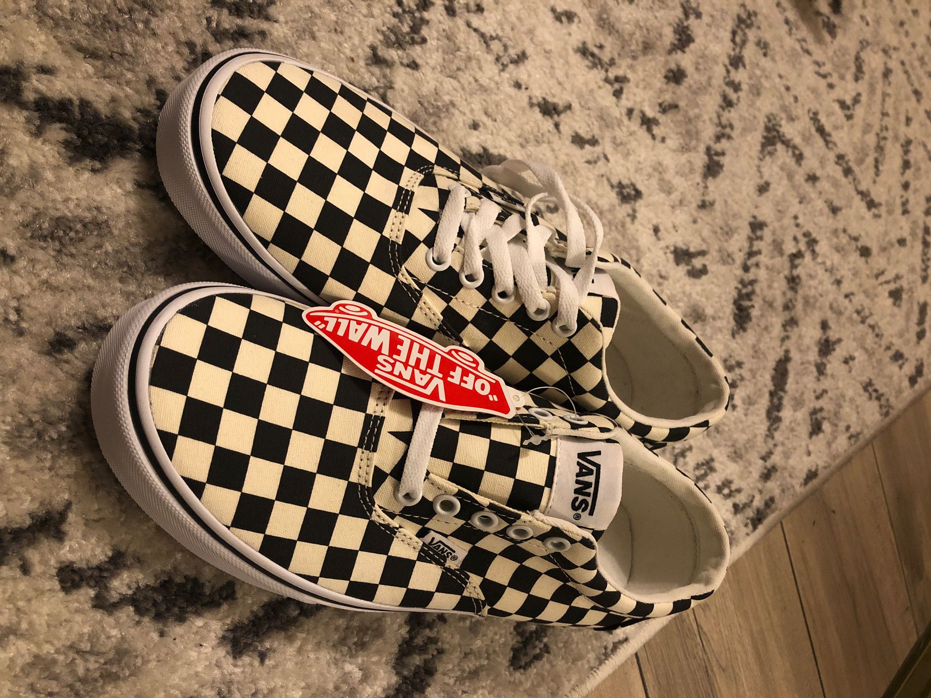 Men’s checkered vans size 9