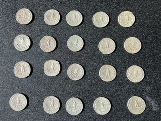20 Silver Quarters – All 1960s – 90% Silver – $180