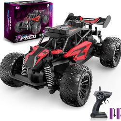 Carox Remote Controlled Car, 2.4 GHz 25 km/h RC Car, 1:18 Off Road Monster Truck with Headlight and Chassis Lighting, Crawler Truck Toy