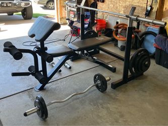 Marcy Weightlifting Bench and Plates in great condition