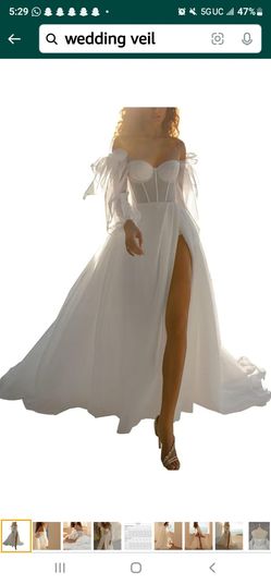 Boho style wedding dress