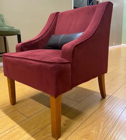 Velvet Swoop Arm Accent Chair