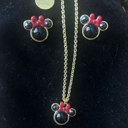 Kate Spade Disney Stud Earrings & Necklace