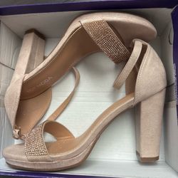 top moda cream with rose gold rhinestones