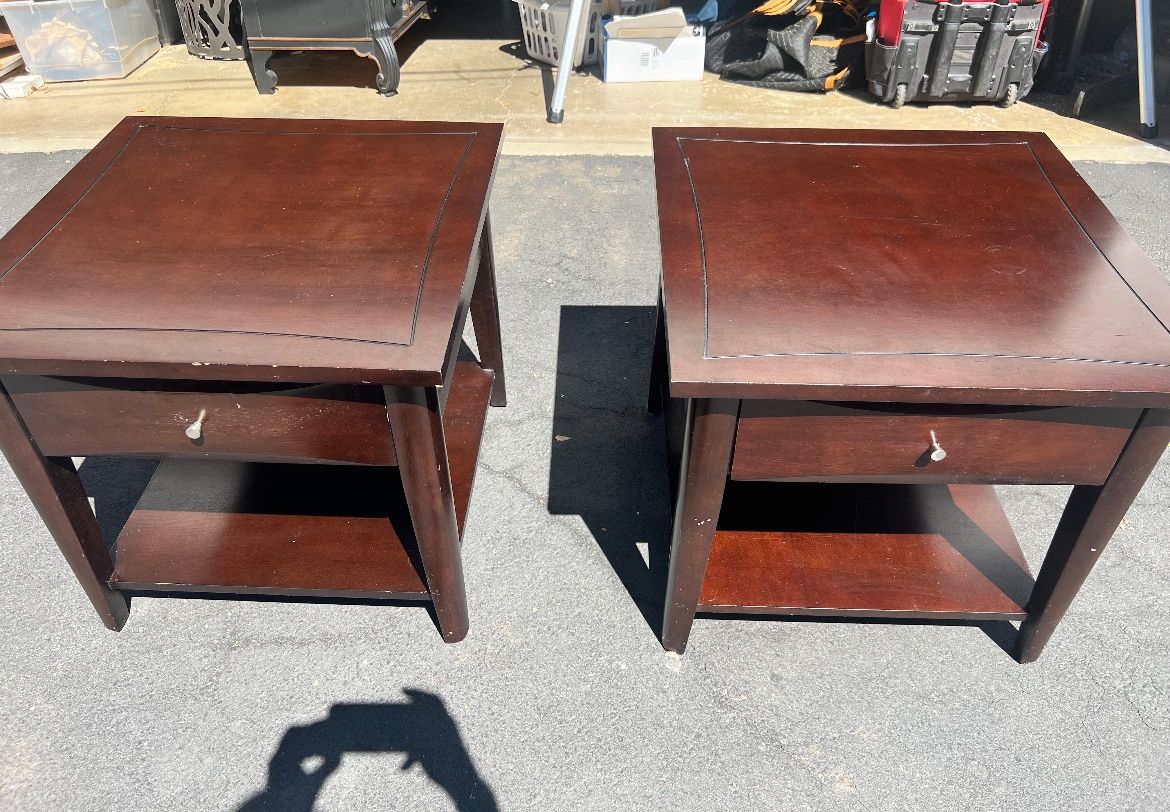 Wood nightstands