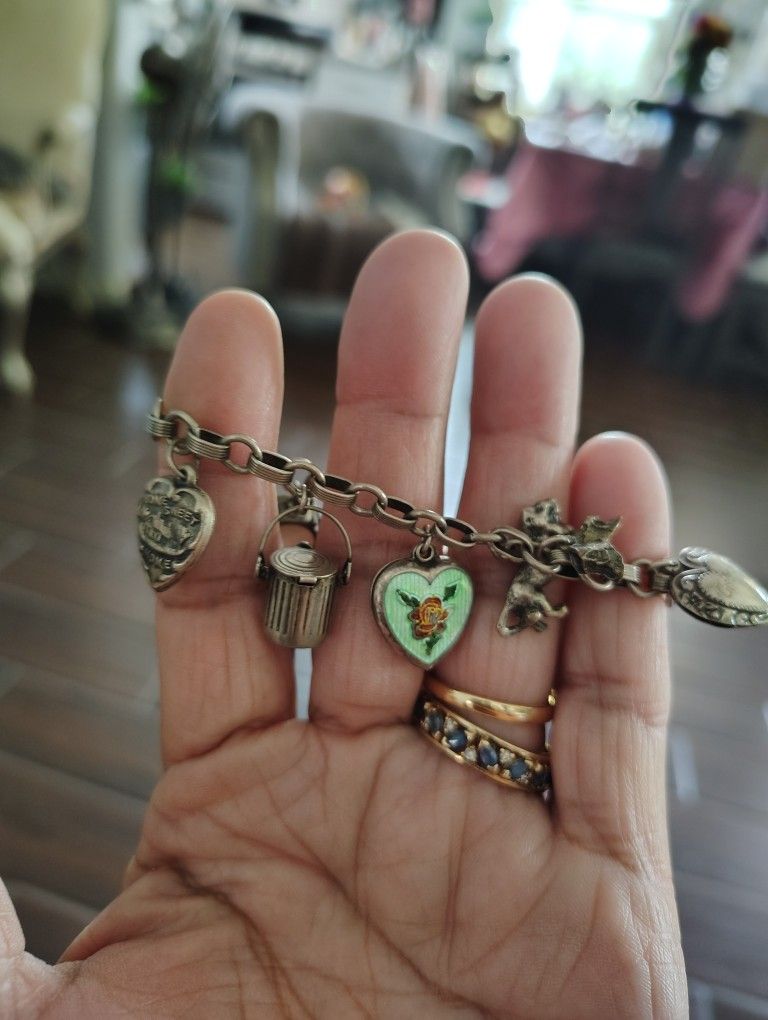 Vintage Sterling Silver Bracket Charms