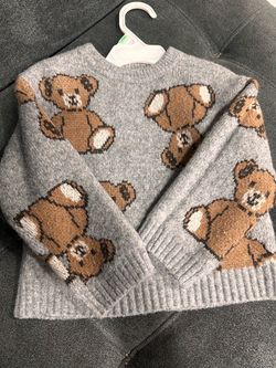 Zara toddler bear print sweater
