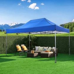 10 x 20 Pop Up Canopy Tent Portable  Instant Canopies Outdoor Market Shelter 10x20 Canopy Blue