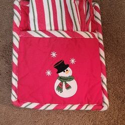 Snowman Christmas Pot Holder & Towel Gift Set