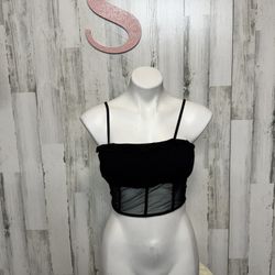 Black crop top size small