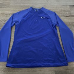 Nike Training 1/4 Zip Shirt Drill Squad Paramount Blue/Binary Blue Womens Size S  