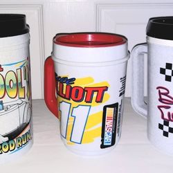 Vintage Rad Car Run, Nascar Bill Elliott Mugs/Cups 20 oz. To 22 oz. 