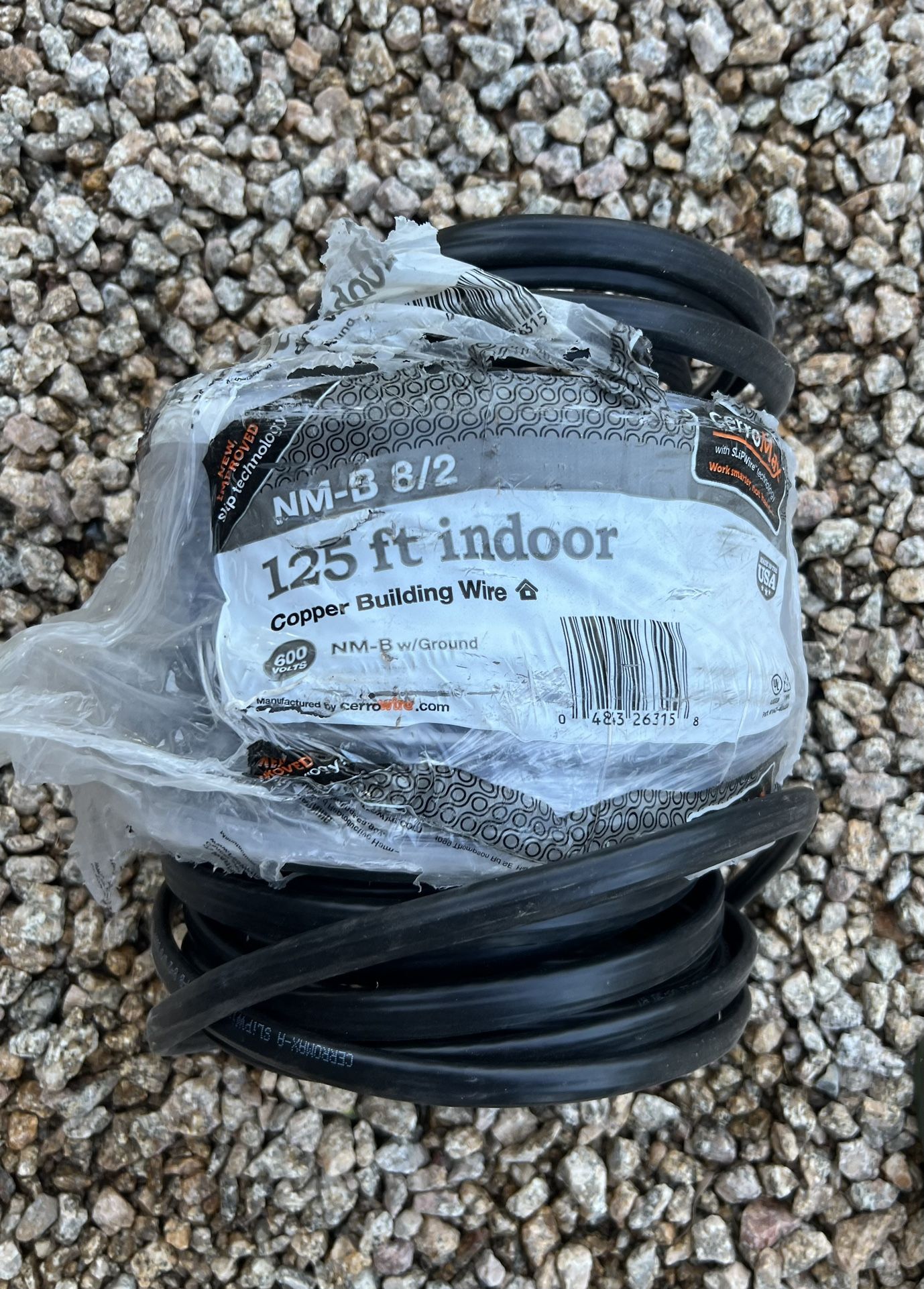 125 ft. 8/2 Black Stranded CerroMax SLiPWire Copper NM-B Wire