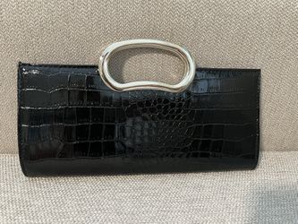 2 Clutch Purse: Black And Silver