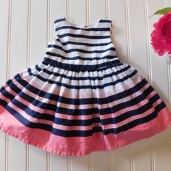 Baby Girls Easter Dress Carter’s NEWBORN Dress Multi-Color Ombre Striped Holiday Party Valentines Day Girls Clothes 