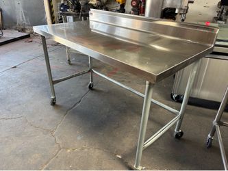 60x30 Stainless Steel Bakery Food Prep Work Top Table on Wheels See Pics !!! It’s Available!!!