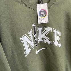 Scream Nike Crewneck Sweatshirt, Large, Green, Halloween, GhostFace