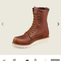 SIZE 8 RED WING WATERPROOF LEATHER SOFT TOE BOOTS BRAND NEW 