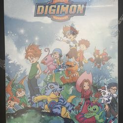 Digimon 1999 Wooden Poster New In Shrink wrap