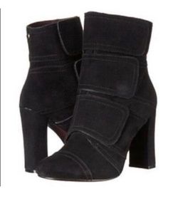 New! Nicole Miller Artelier Women's Andi Black Suede Booties 10M