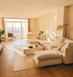LARGE 140” MODULAR SECTIONAL - CREAM
