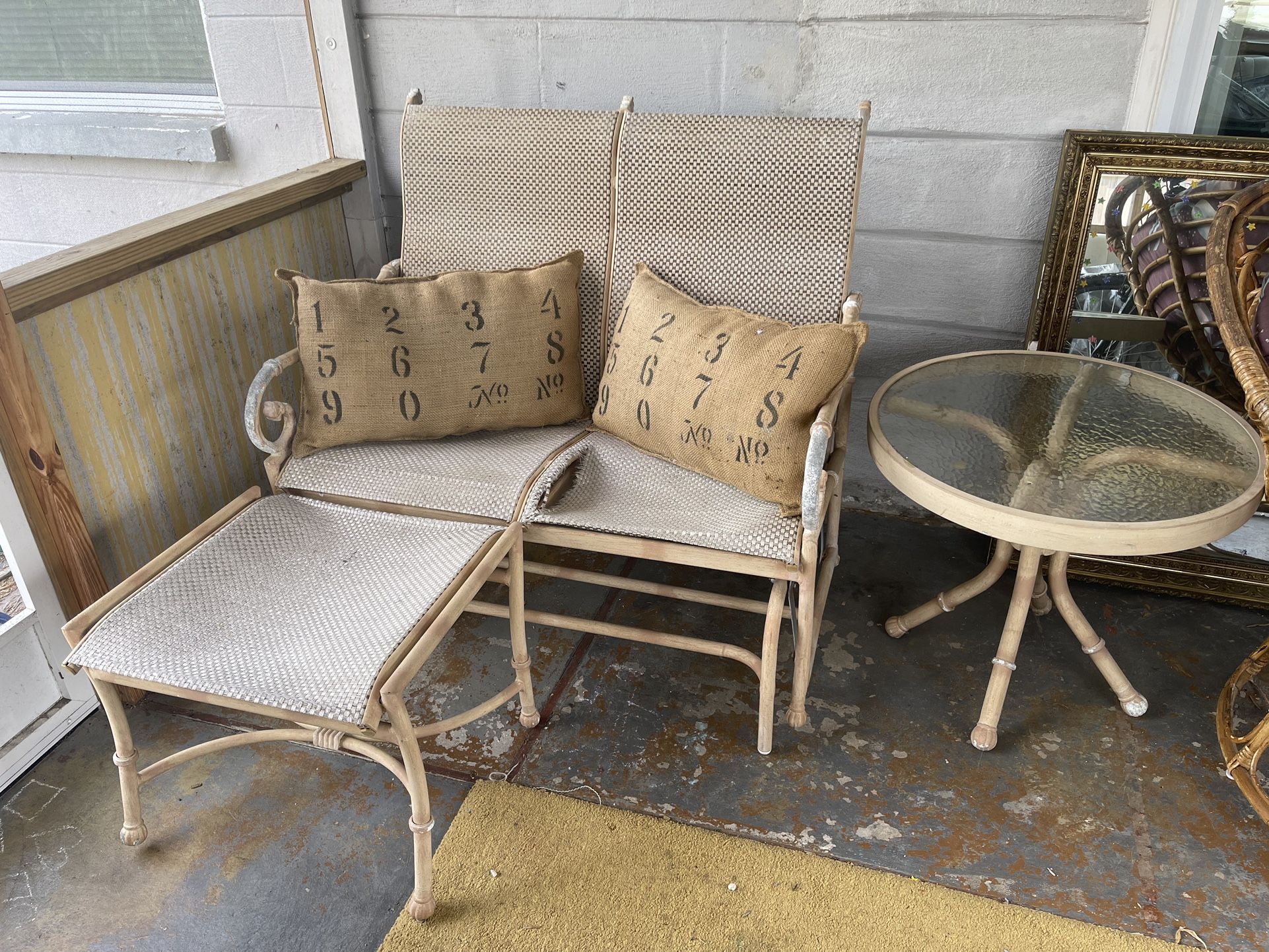 Swinging Porch Bench Set