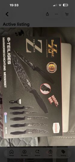 Swiss Gold Z-Line 6-piece marble coating knife set