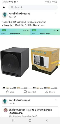 Rockville 10 Inch 400 Watt Studio SUBWOOFER