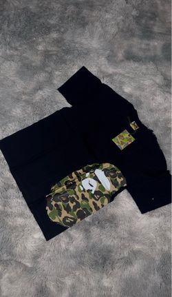 BAPE Green Camo Ape Head T-Shirt – Black